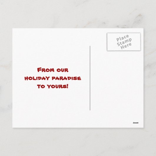 キュートサンタアットザトロピカルクリスマスビーチ シーズンポストカード (裏面)