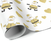 キュートサンタウィズゴールデンハート ラッピングペーパー (ロールコーナー)