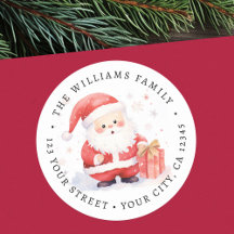 キュートサンタウォーター色イラストレーション差出人住所