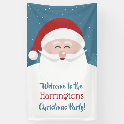 キュートサンタカスタム文字バナー 横断幕 (縦)