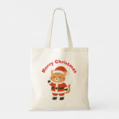 キュートサンタキャット メリークリスマス トートバッグ (裏面)
