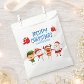 キュートサンタクラルドルフ雪だるまメリークリスマス フェイバーバッグ (クリップ留めされた状態)