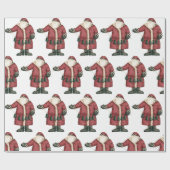 キュートサンタクラークリスマスフェスティバルホリデイX-mas ラッピングペーパー (フラット)