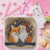 キュートサンタクリスマスプレート ペーパープレート (パーティー)