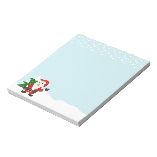 キュートサンタクロースイラストレーションクリスマス ノートパッド (回転)
