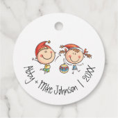 キュートサンタクロースイラストレーションメリーすべて フェイバータグ (裏面)