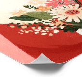 キュートサンタクロースイラストレーション子供部屋クリスマス ポスター (角)