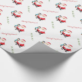 キュートサンタクロースカスタムクリスマス ラッピングペーパー (角)