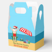 キュートサンタクロースカスタムビーチクリスマスパーティー フェイバーボックス (オープン)