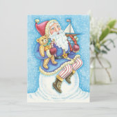 キュートサンタクロースクリスマスパーティの招待状 招待状 (スタンド正面)