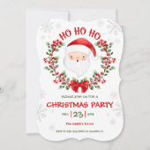 キュートサンタクロースクリスマスパーティの招待状 招待状 (正面)