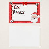 キュートサンタクロースホリデーギフトラベル (正面&裏面)