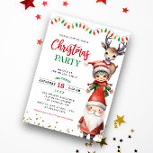 キュートサンタクロース小妖精や小人トナディアキッズクリスマスパーティー 招待状