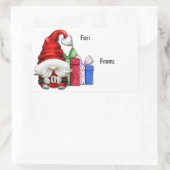 キュートサンタクロース格言クリスマスプレゼントラベル 長方形シール (バッグ)