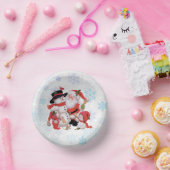 キュートサンタクロース雪だるまスノー ペーパーボウル (パーティー)