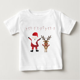 キュートサンタクロースRudolphレッドノーズ ベビーTシャツ