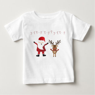 キュートサンタクロースRudolphレッドノーズ ベビーTシャツ
