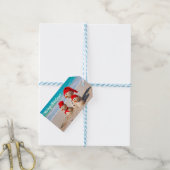 キュートサンタサンド雪だるま ギフトタグ (より糸つき)