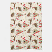 キュートサンタスロスハッピーホリデーズ キッチンタオル (縦)