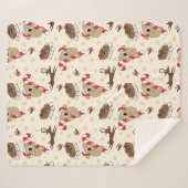 キュートサンタスロスハッピーホリデーズ シェルパブランケット (正面(横))