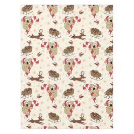 キュートサンタスロスハッピーホリデーズ テーブルクロス