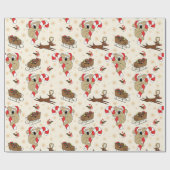 キュートサンタスロスハッピーホリデーズ ラッピングペーパー (フラット)