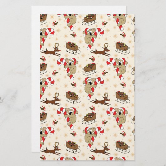 キュートサンタスロスハッピーホリデーズ 便箋 (正面/裏面)