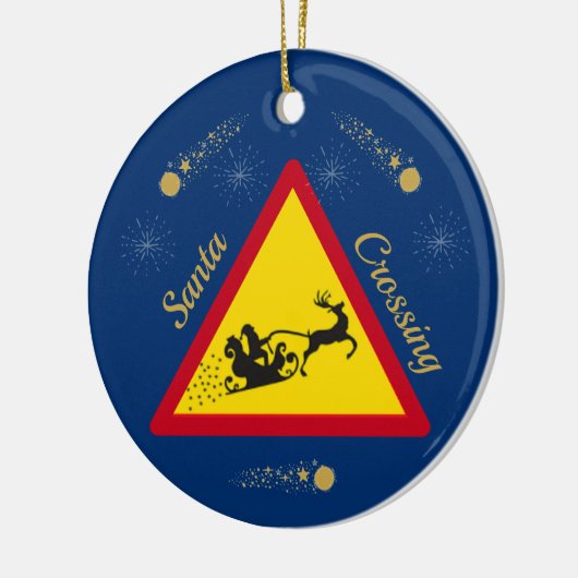 キュートサンタズリークロッシングセラミックオーナメント セラミックオーナメント (左)