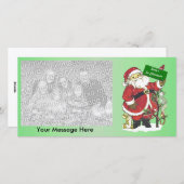 キュートサンタツリーアニマルズベビー初めてのクリスマス シーズンカード (正面/裏面)