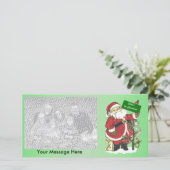 キュートサンタツリーアニマルズベビー初めてのクリスマス シーズンカード (スタンド正面)