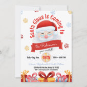 キュートサンタテーマクリスマスパーティの招待状 招待状 (正面)