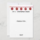 キュートサンタドッグlクリスマスパーティーカスタム招待状 招待状 (裏面)