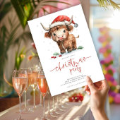 キュートサンタハイランドカウクリスマスパーティー 招待状