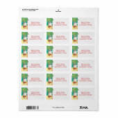 キュートサンタビーチクリスマスホリデーアドレス ラベル (フルシート)