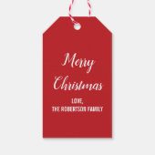 キュートサンタベアークリスマスラベルホリデイ ギフトタグ (裏面)