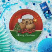 キュートサンタベアークリスマス紙プレート ペーパープレート (パーティー)