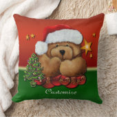 キュートサンタベアークリスマス装飾用クッション クッション (ブランケット)