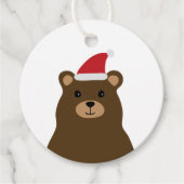キュートサンタベアーメリークリスマスラベルホリデー フェイバータグ (正面)