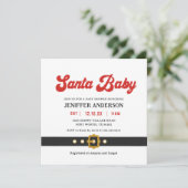 キュートサンタベビーホリデーベビーシャワースクエア 招待状 (スタンド正面)