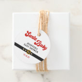 キュートサンタベビーホリデーベビーシャワー フェイバータグ (インサイチュ)