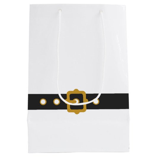 キュートサンタベビーホリデーベビーシャワー ミディアムペーパーバッグ (裏面)