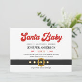 キュートサンタベビーホリデーベビーシャワー 招待状 (スタンド正面)