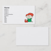 キュートサンタ小妖精や小人ヘルパー 名刺 (正面/裏面)