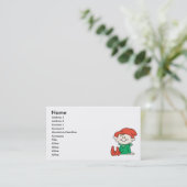 キュートサンタ小妖精や小人ヘルパー 名刺 (スタンド正面)