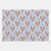 キュートサンタ&トナカイ ラッピングペーパーシート (正面2)