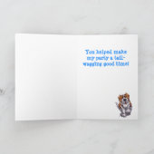 キュートサンバーナードありがとう カード (内部)