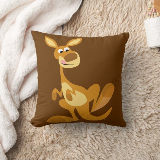 キュートサンピングカートンカンガルー装飾用クッション クッション (ブランケット)