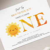 キュートサンファーストのまわりにトリップザサンファースト誕生日 招待状