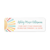 キュートサン差出人住所 ラベル (正面)