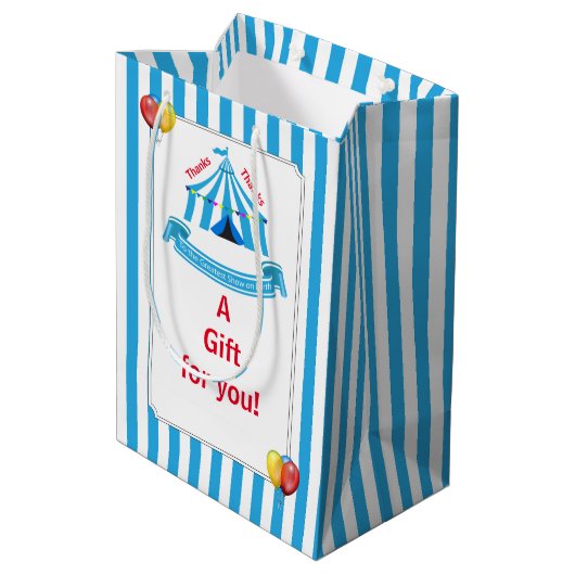 キュートサーカスバースデーパーティーありがとう ミディアムペーパーバッグ (裏面アングル)